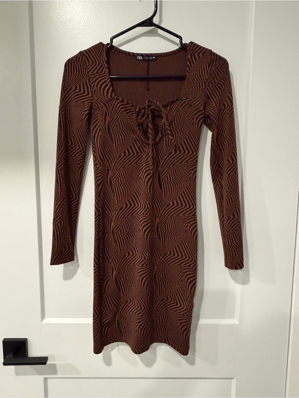 Zara Abstract Print Mini Dress Size Medium Like New